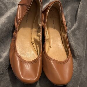 Brown Leather Ballet Flats